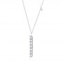 14k White Gold 14k White Gold Contemporary Diamond Necklace - Three-Quarter View -  103701 - Thumbnail