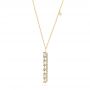 14k Yellow Gold 14k Yellow Gold Contemporary Diamond Necklace - Three-Quarter View -  103701 - Thumbnail