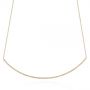 14k Yellow Gold 14k Yellow Gold Curved Bar Diamond Necklace - Three-Quarter View -  105289 - Thumbnail