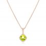 14k Rose Gold Cushion Peridot Pendant