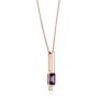 18k Rose Gold 18k Rose Gold Custom Alexandrite And Diamond Pendant - Flat View -  103526 - Thumbnail