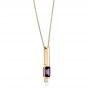 14k Yellow Gold 14k Yellow Gold Custom Alexandrite And Diamond Pendant - Flat View -  103526 - Thumbnail