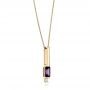 14k Yellow Gold 14k Yellow Gold Custom Alexandrite And Diamond Pendant - Flat View -  103526 - Thumbnail