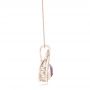 14k Rose Gold 14k Rose Gold Custom Amethyst And Diamond Pendant - Side View -  102526 - Thumbnail