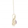 18k Yellow Gold 18k Yellow Gold Custom Amethyst And Diamond Pendant - Side View -  102526 - Thumbnail