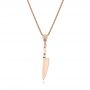 18k Rose Gold 18k Rose Gold Custom Chef's Knife Pendant - Three-Quarter View -  102216 - Thumbnail
