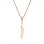 14k Rose Gold 14k Rose Gold Custom Chef's Knife Pendant - Three-Quarter View -  102216 - Thumbnail