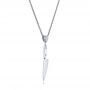 14k White Gold 14k White Gold Custom Chef's Knife Pendant - Flat View -  102216 - Thumbnail