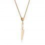 14k Yellow Gold Custom Chef's Knife Pendant - Flat View -  102216 - Thumbnail