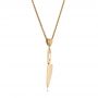 14k Yellow Gold Custom Chef's Knife Pendant - Flat View -  102216 - Thumbnail