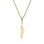 18k Yellow Gold 18k Yellow Gold Custom Chef's Knife Pendant - Three-Quarter View -  102216 - Thumbnail