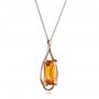 14k Rose Gold 14k Rose Gold Custom Citrine Pendant - Flat View -  102140 - Thumbnail