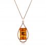 18k Rose Gold 18k Rose Gold Custom Citrine Pendant - Three-Quarter View -  102140 - Thumbnail