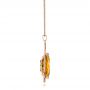 14k Rose Gold 14k Rose Gold Custom Citrine Pendant - Side View -  102140 - Thumbnail