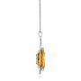 18k White Gold 18k White Gold Custom Citrine Pendant - Side View -  102140 - Thumbnail