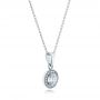 18k White Gold 18k White Gold Custom Diamond Halo Pendant - Flat View -  102147 - Thumbnail