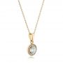 14k Yellow Gold 14k Yellow Gold Custom Diamond Halo Pendant - Flat View -  102147 - Thumbnail