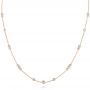 18k Rose Gold 18k Rose Gold Custom Diamond Necklace - Three-Quarter View -  104073 - Thumbnail