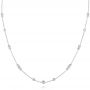 18k White Gold 18k White Gold Custom Diamond Necklace - Three-Quarter View -  104073 - Thumbnail