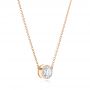 18k Rose Gold 18k Rose Gold Custom Diamond Pendant - Flat View -  102524 - Thumbnail