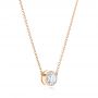 18k Rose Gold 18k Rose Gold Custom Diamond Pendant - Flat View -  102524 - Thumbnail
