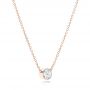18k Rose Gold 18k Rose Gold Custom Diamond Pendant - Flat View -  102599 - Thumbnail