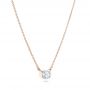 18k Rose Gold 18k Rose Gold Custom Diamond Pendant - Flat View -  102763 - Thumbnail