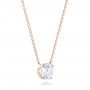 18k Rose Gold 18k Rose Gold Custom Diamond Pendant - Flat View -  102838 - Thumbnail