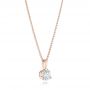 18k Rose Gold 18k Rose Gold Custom Diamond Pendant - Flat View -  103232 - Thumbnail