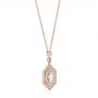 14k Rose Gold 14k Rose Gold Custom Diamond Pendant - Flat View -  103983 - Thumbnail