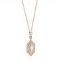 14k Rose Gold 14k Rose Gold Custom Diamond Pendant - Flat View -  103983 - Thumbnail