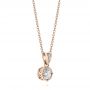 18k Rose Gold 18k Rose Gold Custom Diamond Pendant - Flat View -  104071 - Thumbnail