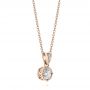 14k Rose Gold 14k Rose Gold Custom Diamond Pendant - Flat View -  104071 - Thumbnail