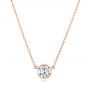 18k Rose Gold 18k Rose Gold Custom Diamond Pendant - Three-Quarter View -  102524 - Thumbnail