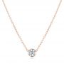 18k Rose Gold 18k Rose Gold Custom Diamond Pendant - Three-Quarter View -  102599 - Thumbnail