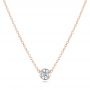 14k Rose Gold 14k Rose Gold Custom Diamond Pendant - Three-Quarter View -  102599 - Thumbnail