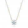 18k Rose Gold 18k Rose Gold Custom Diamond Pendant - Three-Quarter View -  102838 - Thumbnail