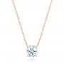 14k Rose Gold 14k Rose Gold Custom Diamond Pendant - Three-Quarter View -  102838 - Thumbnail