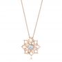 18k Rose Gold 18k Rose Gold Custom Diamond Pendant - Three-Quarter View -  102915 - Thumbnail