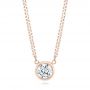 18k Rose Gold 18k Rose Gold Custom Diamond Pendant - Three-Quarter View -  103205 - Thumbnail