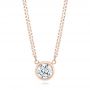 18k Rose Gold 18k Rose Gold Custom Diamond Pendant - Three-Quarter View -  103205 - Thumbnail