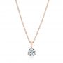 18k Rose Gold 18k Rose Gold Custom Diamond Pendant - Three-Quarter View -  103232 - Thumbnail