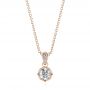 14k Rose Gold 14k Rose Gold Custom Diamond Pendant - Three-Quarter View -  104071 - Thumbnail