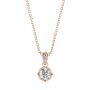 14k Rose Gold 14k Rose Gold Custom Diamond Pendant - Three-Quarter View -  104071 - Thumbnail