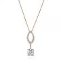 14k Rose Gold 14k Rose Gold Custom Diamond Pendant - Three-Quarter View -  105867 - Thumbnail