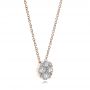 14k Rose Gold 14k Rose Gold Custom Diamond Pendant - Flat View -  102238 - Thumbnail