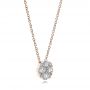 18k Rose Gold 18k Rose Gold Custom Diamond Pendant - Flat View -  102238 - Thumbnail