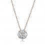 14k Rose Gold 14k Rose Gold Custom Diamond Pendant - Top View -  102238 - Thumbnail