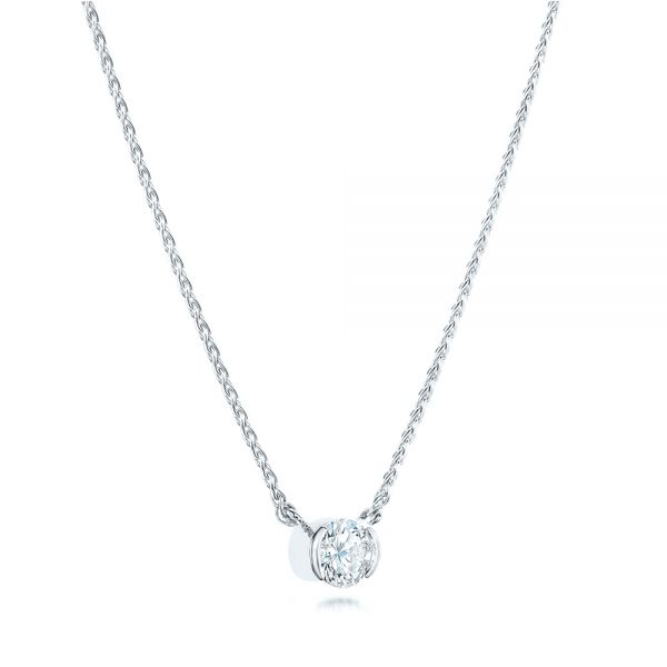  Platinum Platinum Custom Diamond Pendant - Flat View -  102763