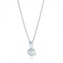 14k White Gold Custom Diamond Pendant - Flat View -  103232 - Thumbnail